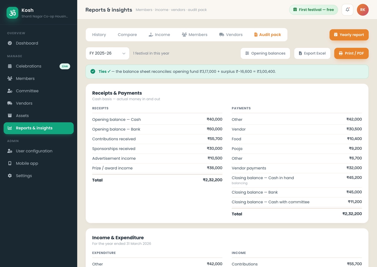 Audit-ready balance sheet